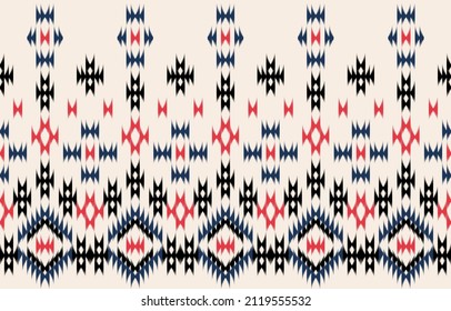 Ethnic Ikat pattern. Folklore ornament. Abstract beautiful art. Tribal ethnic texture.