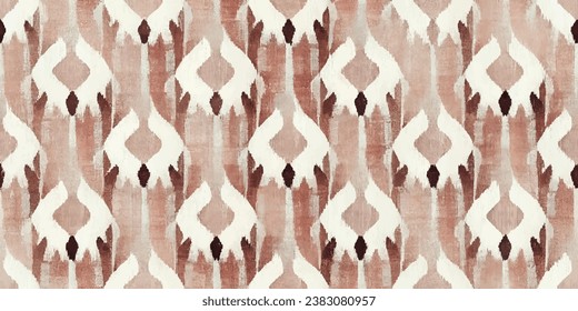 Ethnic Ikat pattern seamless. Ikat ethnic tribal, boho seamless wallpaper.  art.Illustration for greeting cards, printing and other design project.