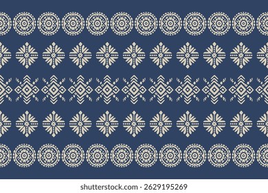 Ethnic Ikat pattern Shibori print with stripes and chevron. Abstract ethnic Navajo seamless line art stripes set. Ornamental lace vector borders.