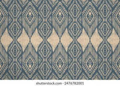 Ethnisches Ikat-Muster.Schönes Muster. Volksstickerei, Böhmischer Stil,Aztekischer geometrischer Kunst-Ornament-Druck.Ethnische abstrakte Kunst.Nahtloser Stoff.Design für Stoff, Teppich, Bildschirmhintergrund, Kleidung	