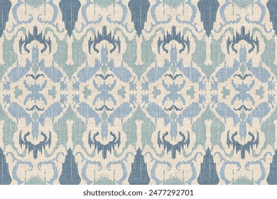 Ethnic ikat pattern.beautiful pattern. folk embroidery,bohemian style,aztec geometric art ornament print.ethnic abstract art.Seamless fabric.design for fabric, carpet, wallpaper, clothing	
