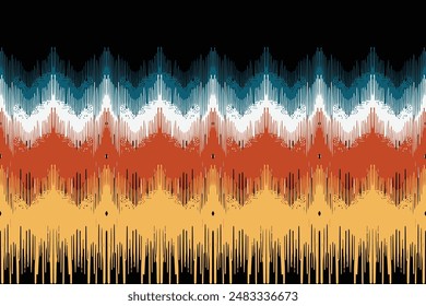 Ethnic ikat pattern.beautiful pattern. folk embroidery,bohemian style,aztec geometric art ornament print.ethnic abstract art.Seamless fabric.design for fabric, carpet, wallpaper, clothing