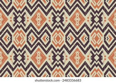 Patrón de ikat étnico. patrón hermoso. bordado popular, estilo bohemio, arte geométrico azteca ornamento print. arte abstracto étnico. Tela sin costuras. diseño para tela, alfombra, Fondo de pantalla, ropa