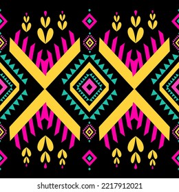 ethnic ikat patterns geometric native tribal boho motif aztec textile fabric carpet mandalas african American india flower
