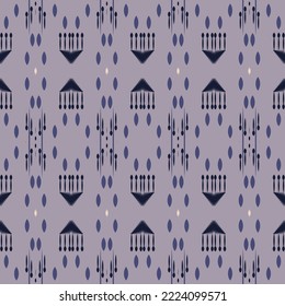 Ethnic ikat print batik textile seamless pattern digital vector design for Print saree Kurti Borneo Fabric border brush symbols swatches designer