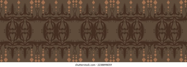 Ethnische ikat Print Batik Textil nahtlose Muster digitale Vektordesign für Print Saree Kurti Borneo Fabric Bürstensymbole swattiert stylische