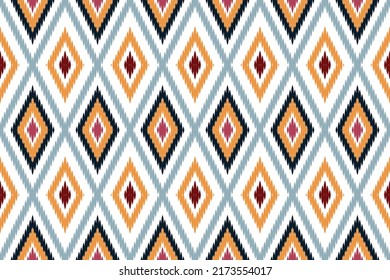 Origen de la pauta de diamantes de rhombus de ikat de origen étnico Patrón tradicional de tela en Indonesia y otros países asiáticos