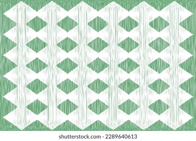 Ethnic Ikat seamless pattern. Abstract ogee textured background for textile, wallpaper and carpet