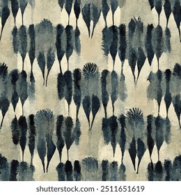 Ethnic Ikat seamless pattern.  Abstract Motif Ikat art. Ikat ethnic tribal, boho colors background art. Illustration for greeting cards, printing and other design project.