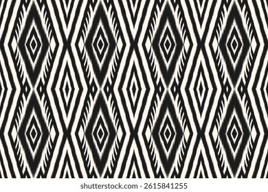 Ethnic ikat seamless pattern abstract pattern vector design for fabric block print