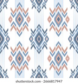 Diseño de Vector de patrón abstracto de patrón sin fisuras ikat étnico para tela, Fondo de pantalla, ropa.
