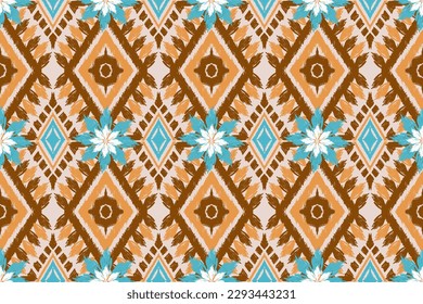 Ethnic ikat seamless pattern, African style, Abstract vector, Chevron embroidery, Paisley embroidery, Navajo aboriginal pattern, Aztec and tribal motifs, geometric pattern, Vector hand drawn style.