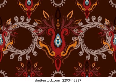 Ethnic ikat seamless pattern, African style, Abstract vector, Chevron embroidery, Paisley embroidery, Navajo aboriginal pattern, Aztec and tribal motifs, geometric pattern, Vector hand drawn style.