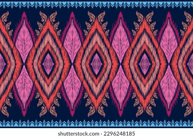 Ethnic ikat seamless pattern, African style, Abstract vector, Chevron embroidery, Paisley embroidery, Navajo aboriginal pattern, Aztec and tribal motifs, geometric pattern, Vector hand drawn style.