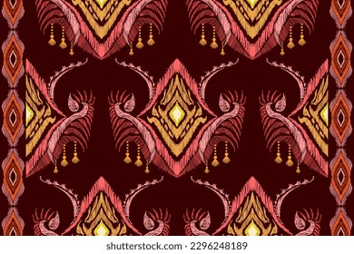Ethnic ikat seamless pattern, African style, Abstract vector, Chevron embroidery, Paisley embroidery, Navajo aboriginal pattern, Aztec and tribal motifs, geometric pattern, Vector hand drawn style.