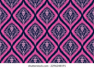 Patrón ininterrumpido de ikat étnico, estilo africano, vector abstracto, bordado de Chevron, bordado de Paisley, patrón aborigen navajo, motivos aztecos y tribales, patrón geométrico, estilo dibujado a mano vectorial.