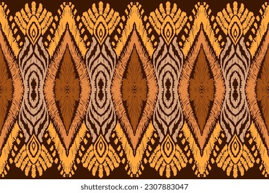 Patrón ininterrumpido de ikat étnico, estilo africano, vector abstracto, bordado de Chevron, bordado de Paisley, patrón aborigen navajo, motivos aztecos y tribales, patrón geométrico, estilo dibujado a mano vectorial.