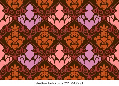 Ethnic ikat seamless pattern, African style, Abstract vector, Chevron embroidery, Paisley embroidery, Navajo aboriginal pattern, Aztec and tribal motifs, geometric pattern, Vector hand drawn style.
