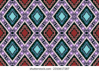 Ethnic ikat seamless pattern, African style, Abstract vector, Chevron embroidery, Paisley embroidery, Navajo aboriginal pattern, Aztec and tribal motifs, geometric pattern, Vector hand drawn style.