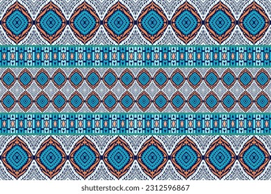 Ethnic ikat seamless pattern, African style, Abstract vector, Chevron embroidery, Paisley embroidery, Navajo aboriginal pattern, Aztec and tribal motifs, geometric pattern, Vector hand drawn style.