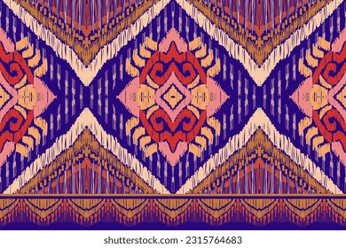 Ethnic ikat seamless pattern, African style, Abstract vector, Chevron embroidery, Paisley embroidery, Navajo aboriginal pattern, Aztec and tribal motifs, geometric pattern, Vector hand drawn style.