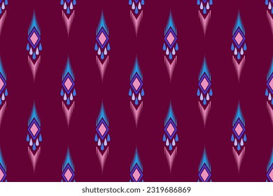 Ethnic ikat seamless pattern, African style, Abstract vector, Chevron embroidery, Paisley embroidery, Navajo aboriginal pattern, Aztec and tribal motifs, geometric pattern, Vector hand drawn style.