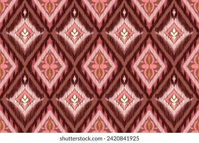 Ethnic ikat seamless pattern, African style, Abstract vector, Chevron embroidery, Paisley embroidery, Navajo aboriginal pattern, Aztec and tribal motifs, geometric pattern, Vector hand drawn style.