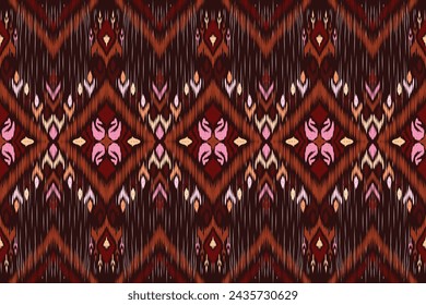 Ethnic ikat seamless pattern, African style, Abstract vector, Chevron embroidery, Paisley colorful, Navajo aboriginal pattern, Aztec and tribal motifs, geometric pattern, Vector hand drawn style.