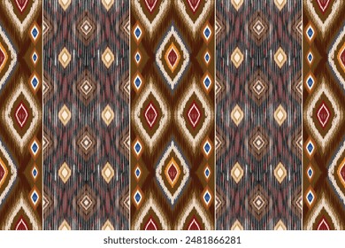 Ethnic ikat seamless pattern, African style, Abstract vector, Chevron embroidery, Paisley embroidery, Navajo aboriginal pattern, Aztec and tribal motifs, geometric pattern, Vector hand drawn style.