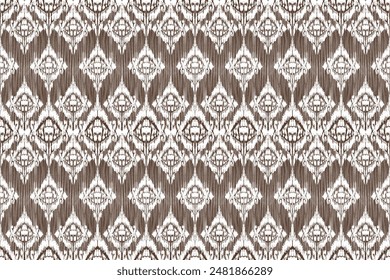 Patrón sin costuras ikat étnico, estilo africano, Vector Abstractas, bordado Chevron, bordado Paisley, patrón aborigen navajo, motivos aztecas y tribales, patrón geométrico, estilo dibujado a mano de Vector.