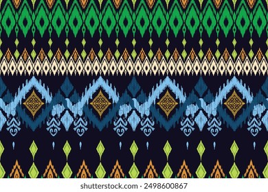 Ethnic ikat seamless pattern, African style, Abstract vector, Chevron embroidery, Paisley embroidery, Navajo aboriginal pattern, Aztec and tribal motifs, Vector hand drawn style.