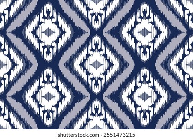 Ethnic ikat seamless pattern, African style, Abstract vector, Chevron embroidery, Paisley embroidery, Navajo aboriginal pattern, Aztec and tribal motifs, Vector hand drawn style.