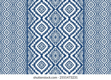 Ethnic ikat seamless pattern, African style, Abstract vector, Chevron embroidery, Paisley embroidery, Navajo aboriginal pattern, Aztec and tribal motifs, Vector hand drawn style.