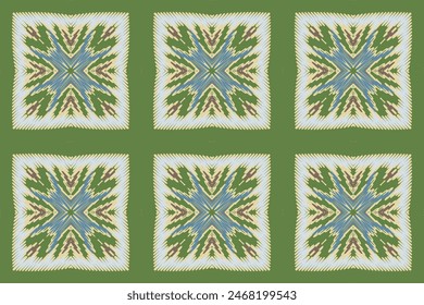 Ethnic Ikat seamless pattern color Background. Geometric Abstract traditional folk antique graphic fabric line. tribal embroidery stitch ikat repeat pattern