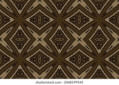 Ethnic Ikat seamless pattern color Background. Geometric Abstract traditional folk antique graphic fabric line. tribal embroidery stitch ikat repeat pattern