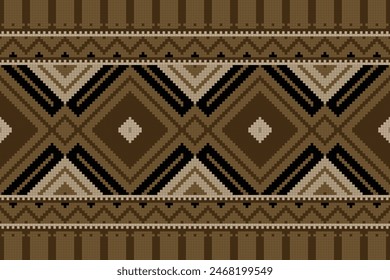 Ethnic Ikat seamless pattern color Background. Geometric Abstract traditional folk antique graphic fabric line. tribal embroidery stitch ikat repeat pattern