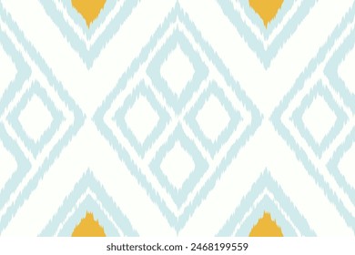Ethnic Ikat seamless pattern color Background. Geometric Abstract traditional folk antique graphic fabric line. tribal embroidery stitch ikat repeat pattern
