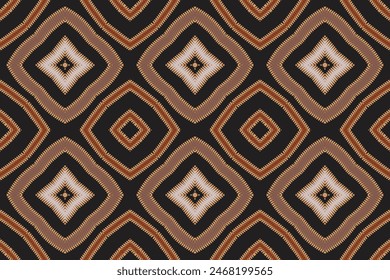 Ethnic Ikat seamless pattern color Background. Geometric Abstract traditional folk antique graphic fabric line. tribal embroidery stitch ikat repeat pattern