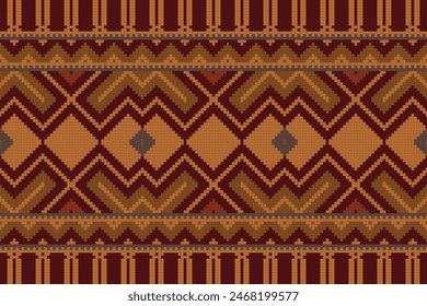 Ethnic Ikat seamless pattern color Background. Geometric Abstract traditional folk antique graphic fabric line. tribal embroidery stitch ikat repeat pattern