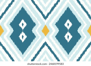Ethnic Ikat seamless pattern color Background. Geometric Abstract traditional folk antique graphic fabric line. tribal embroidery stitch ikat repeat pattern