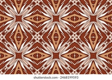 Ethnic Ikat seamless pattern color Background. Geometric Abstract traditional folk antique graphic fabric line. tribal embroidery stitch ikat repeat pattern