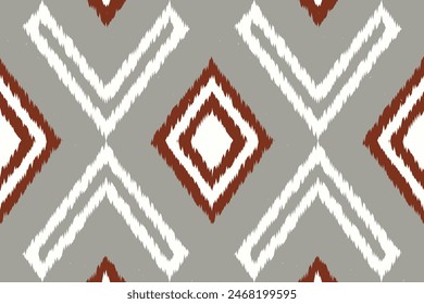 Ethnic Ikat seamless pattern color Background. Geometric Abstract traditional folk antique graphic fabric line. tribal embroidery stitch ikat repeat pattern
