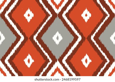 Ethnic Ikat seamless pattern color Background. Geometric Abstract traditional folk antique graphic fabric line. tribal embroidery stitch ikat repeat pattern