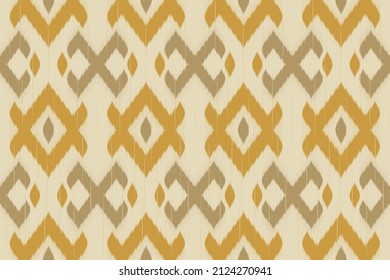 Patrón ininterrumpido de ikat étnico. Diseño para fondo, papel pintado, ilustración vectorial, tela, ropa, batik, alfombra, bordado.
