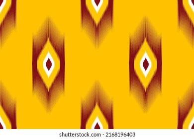 Ethnic ikat seamless pattern design. Aztec fabric carpet African American textile decoration wallpaper. Native geometric chevron texture vector illustrations background. Ethnic pattern. ikat pattern