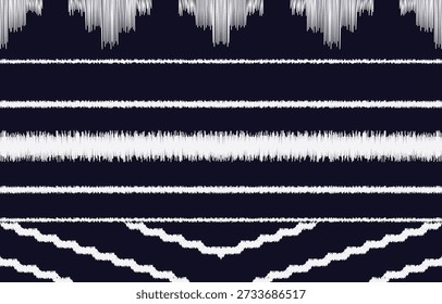 Ethnische Kat nahtlose Muster. handgezeichnete handwerkliche Stickerei böhmische, abstrakte quadratische geographische Kunst Stoff ikat Textilmaterial Design für Vorhang, Teppich, Tapete, Kleidung, Batik.