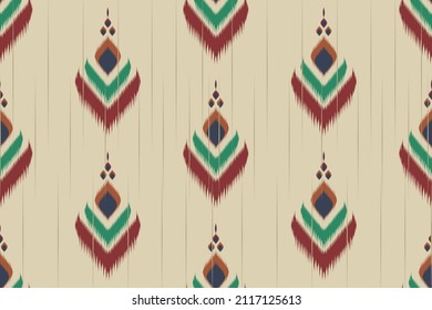 Ethnic ikat seamless pattern. Mexican striped style. Native traditional. Design for background, wallpaper, vector illustration, fabric, clothing, batik, carpet, embroidery.