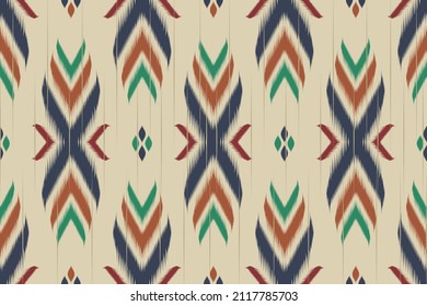 Ethnic ikat seamless pattern. Mexican striped style. Native traditional. Design for background, wallpaper, vector illustration, fabric, clothing, batik, carpet, embroidery.
