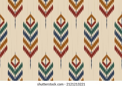 Ethnic ikat seamless pattern. Mexican striped style. Native traditional. Design for background, wallpaper, vector illustration, fabric, clothing, batik, carpet, embroidery.