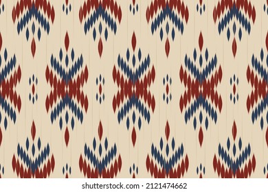 Ethnic ikat seamless pattern. Mexican striped style. Native traditional. Design for background, wallpaper, vector illustration, fabric, clothing, batik, carpet, embroidery.